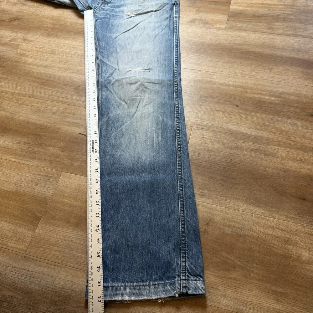 Vintage Diesel Kulter Jeans‎ Men 31x32 Blue Straight Leg Distressed Faded Y2K